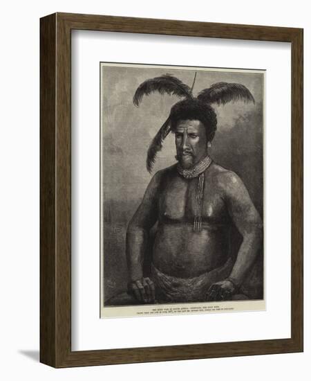 The Zulu War in South Africa, Cetewayo, the Zulu King-William Heysham Overend-Framed Giclee Print