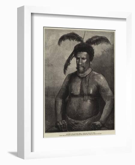 The Zulu War in South Africa, Cetewayo, the Zulu King-William Heysham Overend-Framed Giclee Print