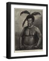 The Zulu War in South Africa, Cetewayo, the Zulu King-William Heysham Overend-Framed Giclee Print