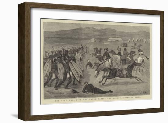 The Zulu War, with the Natal Native Contingent, Officers' Drill-John Charles Dollman-Framed Giclee Print