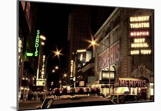 Theater District Broadway NYC-null-Mounted Poster