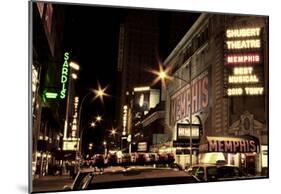 Theater District Broadway NYC-null-Mounted Poster