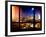 Theater District by Night - Manhattan, New York, USA-Philippe Hugonnard-Framed Photographic Print