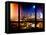 Theater District by Night - Manhattan, New York, USA-Philippe Hugonnard-Framed Stretched Canvas