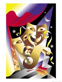 'Theater Masks' Print | AllPosters.com