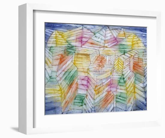 Theater Mountain Construction, 1920-28-Paul Klee-Framed Art Print