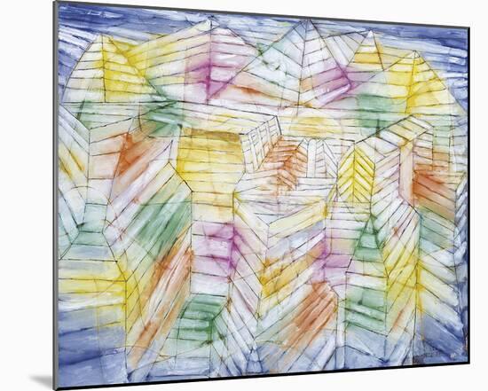 Theater Mountain Construction-Paul Klee-Mounted Giclee Print