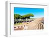 Theater, Ostia Antica archaeological site, Ostia, Rome province, Latium, Latium (Lazio), Italy-Nico Tondini-Framed Photographic Print