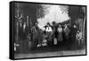 Theatre Actors in a Western on Stage in Costume-Lantern Press-Framed Stretched Canvas