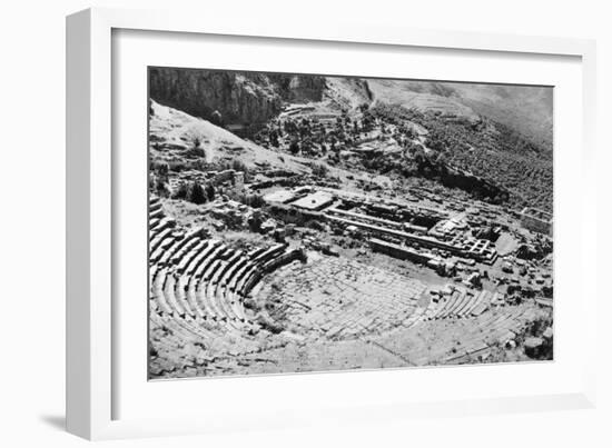 Theatre and Temple of Apollon, Delphi, Greece, 1937-Martin Hurlimann-Framed Giclee Print