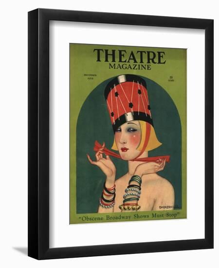 Theatre, Art Deco Magazine, USA, 1923-null-Framed Premium Giclee Print