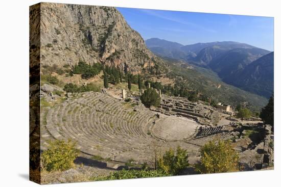 Theatre at Delphi, UNESCO World Heritage Site, Peloponnese, Greece, Europe-Eleanor Scriven-Stretched Canvas