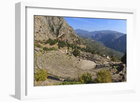 Theatre at Delphi, UNESCO World Heritage Site, Peloponnese, Greece, Europe-Eleanor Scriven-Framed Photographic Print