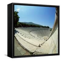 Theatre at the Archaeological Site of Epidavros, UNESCO World Heritage Site, Greece, Europe-Tony Gervis-Framed Stretched Canvas