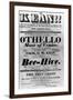 Theatre Bill Advertising Perfomances of Mr. Kean, 1818 (Printed Paper)-English-Framed Giclee Print