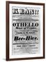 Theatre Bill Advertising Perfomances of Mr. Kean, 1818 (Printed Paper)-English-Framed Giclee Print