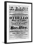 Theatre Bill Advertising Perfomances of Mr. Kean, 1818 (Printed Paper)-English-Framed Giclee Print