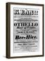 Theatre Bill Advertising Perfomances of Mr. Kean, 1818 (Printed Paper)-English-Framed Giclee Print