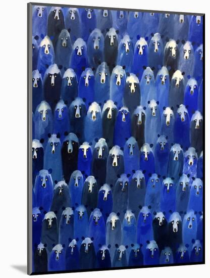 Theatre (Blue Bears at the Theatre), 2016-Holly Frean-Mounted Giclee Print