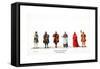 Theatre Costume Designs for Shakespeare's Play, Henry VIII, 19th Century-null-Framed Stretched Canvas