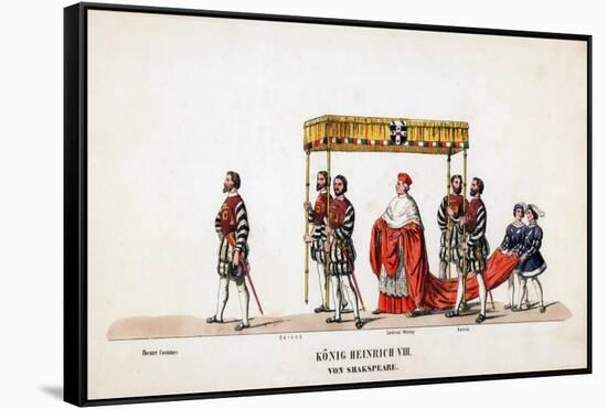 Theatre Costume Designs for Shakespeare's Play, Henry VIII, 19th Century-null-Framed Stretched Canvas