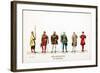 Theatre Costume Designs for Shakespeare's Play, Henry VIII, 19th Century-null-Framed Giclee Print