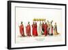 Theatre Costume Designs for Shakespeare's Play, Henry VIII, 19th Century-null-Framed Giclee Print