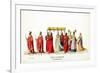 Theatre Costume Designs for Shakespeare's Play, Henry VIII, 19th Century-null-Framed Giclee Print