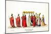 Theatre Costume Designs for Shakespeare's Play, Henry VIII, 19th Century-null-Mounted Premium Giclee Print