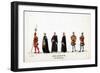 Theatre Costume Designs for Shakespeare's Play, Henry VIII, 19th Century-null-Framed Giclee Print