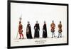 Theatre Costume Designs for Shakespeare's Play, Henry VIII, 19th Century-null-Framed Giclee Print