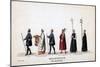 Theatre Costume Designs for Shakespeare's Play, Henry VIII, 19th Century-null-Mounted Giclee Print