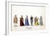 Theatre Costume Designs for Shakespeare's Play, Henry VIII, 19th Century-null-Framed Giclee Print