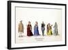 Theatre Costume Designs for Shakespeare's Play, Henry VIII, 19th Century-null-Framed Giclee Print