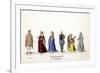 Theatre Costume Designs for Shakespeare's Play, Henry VIII, 19th Century-null-Framed Giclee Print