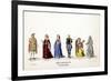 Theatre Costume Designs for Shakespeare's Play, Henry VIII, 19th Century-null-Framed Giclee Print