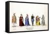 Theatre Costume Designs for Shakespeare's Play, Henry VIII, 19th Century-null-Framed Stretched Canvas