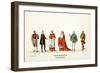 Theatre Costume Designs for Shakespeare's Play, Henry VIII, 19th Century-null-Framed Giclee Print