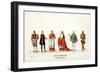 Theatre Costume Designs for Shakespeare's Play, Henry VIII, 19th Century-null-Framed Giclee Print