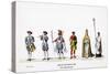 Theatre Costume Designs for Shakespeare's Play, Henry VIII, 19th Century-null-Stretched Canvas