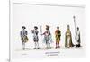 Theatre Costume Designs for Shakespeare's Play, Henry VIII, 19th Century-null-Framed Giclee Print