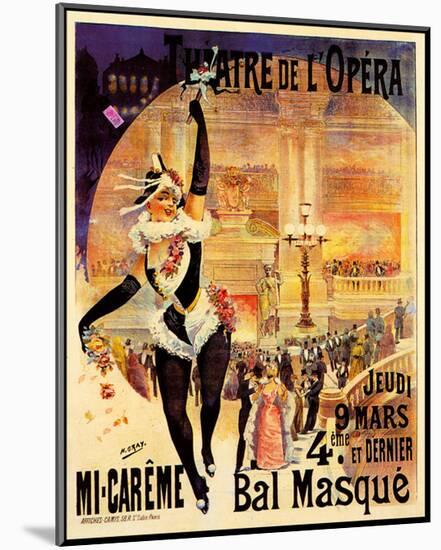 Theatre De L'Opera Bal Masque-null-Mounted Art Print