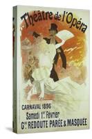 Theatre de l'Opera, Carnaval 1896, Samedi 1er Fevrier, Grande Redoute Paree and Masquee-Jules Chéret-Stretched Canvas