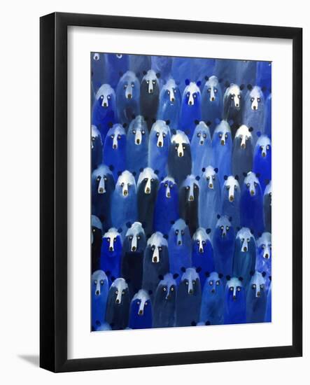 Theatre Detail (Blue Bears at the Theatre), 2016-Holly Frean-Framed Giclee Print