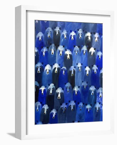 Theatre Detail (Blue Bears at the Theatre), 2016-Holly Frean-Framed Giclee Print