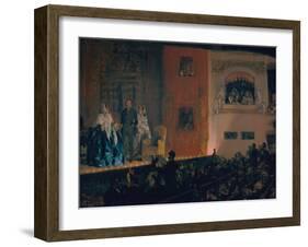 Théâtre Du Gymnase in Paris, 1856-Adolph Friedrich von Menzel-Framed Giclee Print