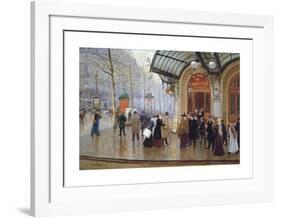 Theatre du Vaudeville-Jean-Georges Beraud-Framed Premium Giclee Print