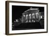 Theatre, 'Gendarmenmarkt', Berlin, middle, night photography-Christian Hikade-Framed Photographic Print