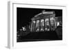 Theatre, 'Gendarmenmarkt', Berlin, middle, night photography-Christian Hikade-Framed Photographic Print