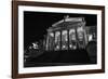 Theatre, 'Gendarmenmarkt', Berlin, middle, night photography-Christian Hikade-Framed Photographic Print